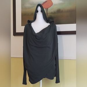 Nwot Athleta Women’s Purana Long-Sleeved Wrap Sweatshirt Hooded with Pockets